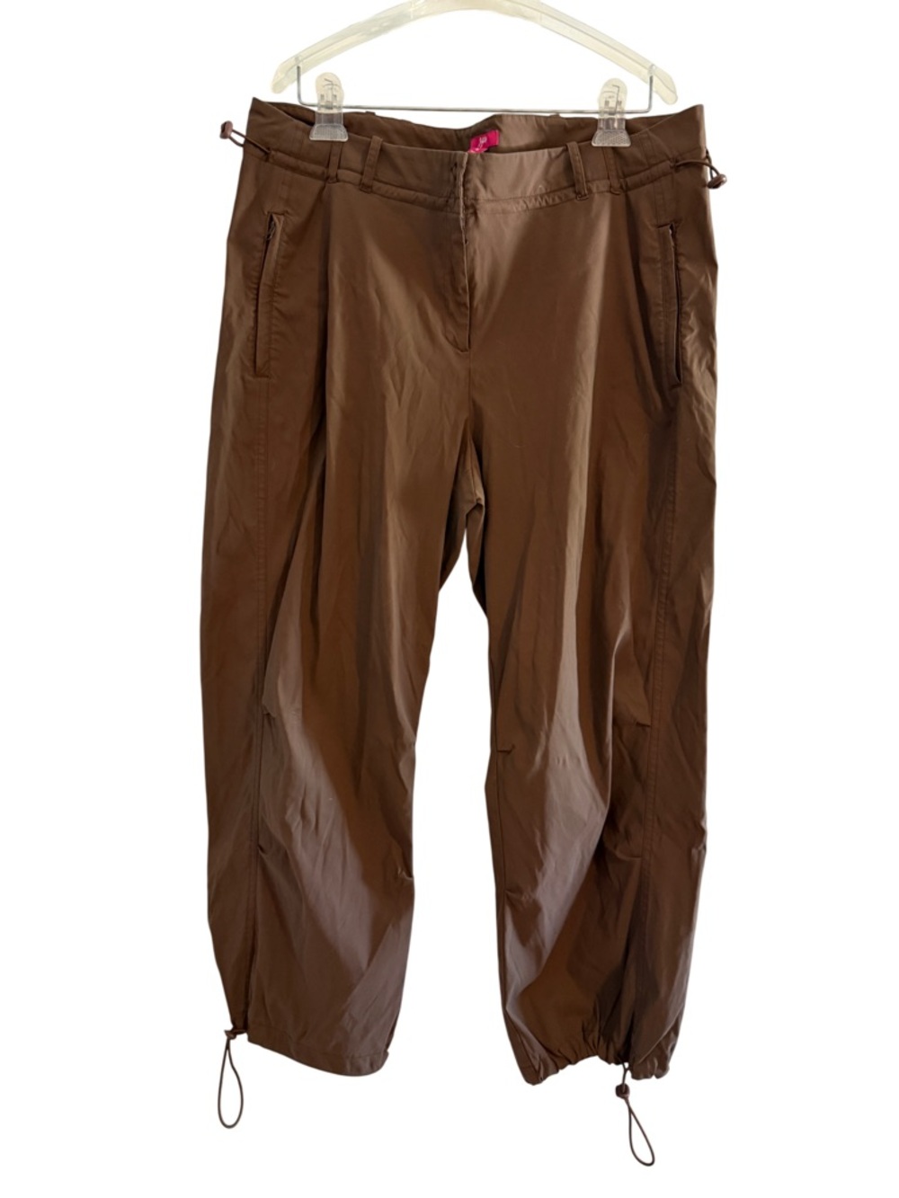 J Jill Cargo Drawstring Hiking Active Pants Brown Size 16